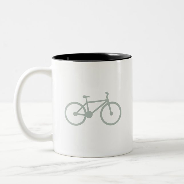 Taza Bicolor Bicicleta gris de ceniza (Izquierda)