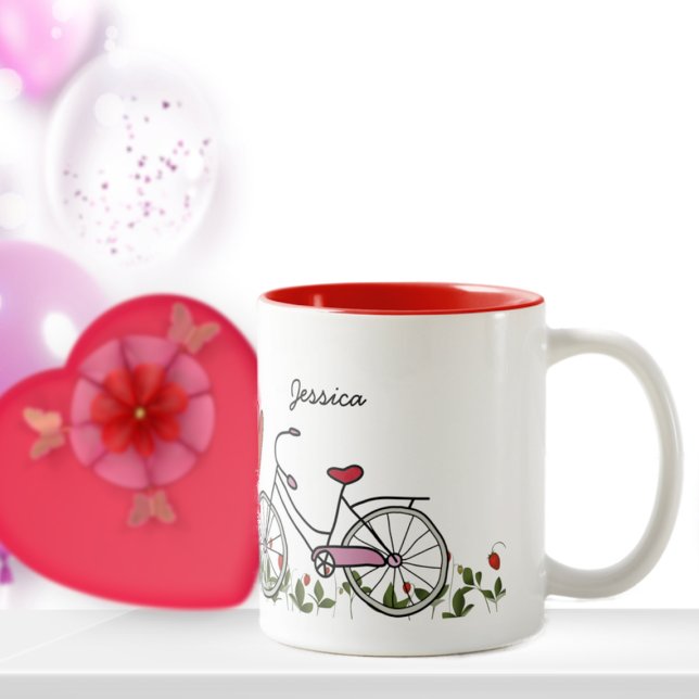 Taza Bicolor Bicicleta Lover Parejas Coffee Mug (Subido por el creador)