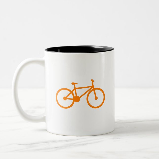 Taza Bicolor Bicicleta Naranja (Izquierda)