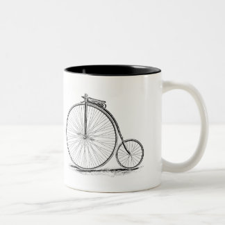 Taza Bicolor Bicicleta Penny Farthing Vintage High Wheel