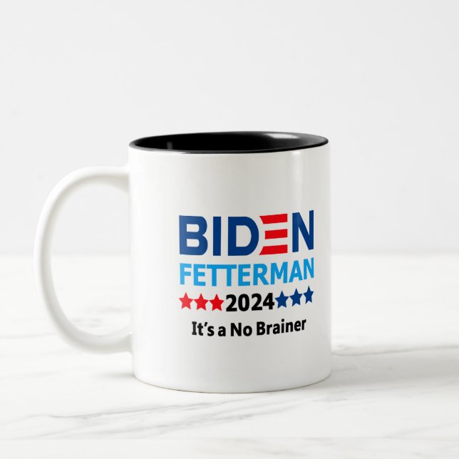Taza Bicolor Biden Federman 2024 Mug (Izquierda)