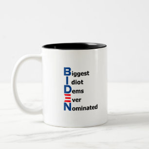 Taza Bicolor Biden Idiot Mug 01