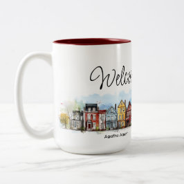 Taza Bicolor Bienvenida Regalo de cierre inmobiliario