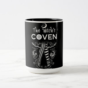 Taza Bicolor Bienvenido a Mi Aquelarre Bruja Piernas Halloween