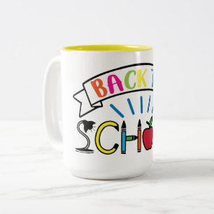 Taza Bicolor Bienvenido de vuelta a la vida de los profesores e