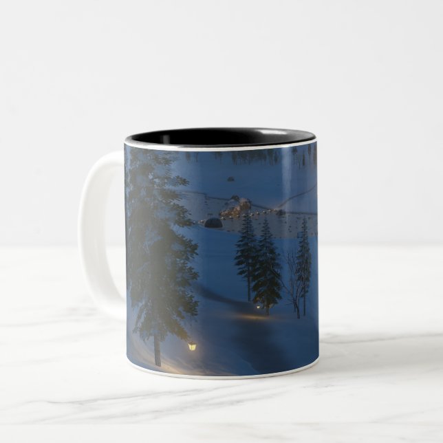 Taza Bicolor Bienvenidos a Cwm Mug (Anverso izquierdo)