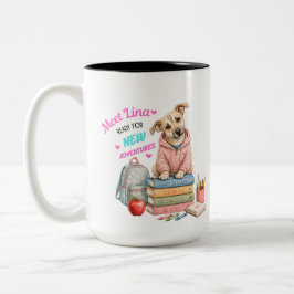 Taza Bicolor ¡Bienvenidos a las Aventuras Escolares de Lina!