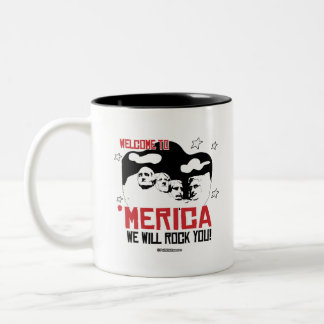 Taza Bicolor Bienvenidos a Merica - Te robaremos