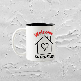 Taza Bicolor Bienvenidos a nuestra casa mug