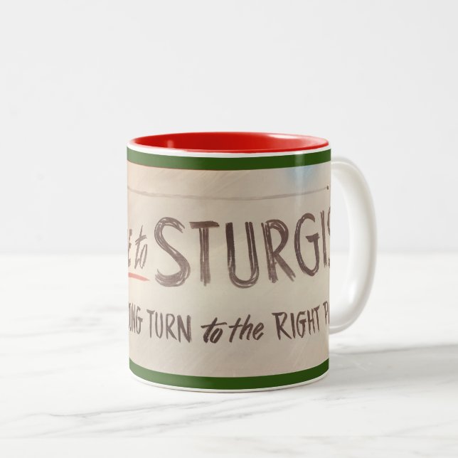 Taza Bicolor Bienvenidos A Sturgis (Anverso derecho)