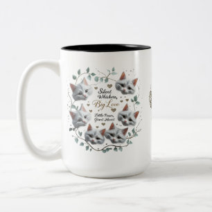 Taza Bicolor Big Love Cat Mug - Silenciosos Whiskers y Siete Pu