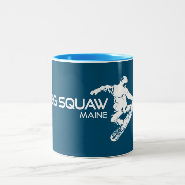 Taza Bicolor Big Squaw Maine Snowboarder (Centro)