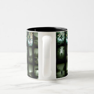 Taza Bicolor bigfoot ufo mug