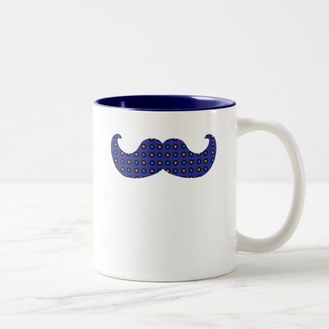 Taza Bicolor Bigote azul (Derecha)