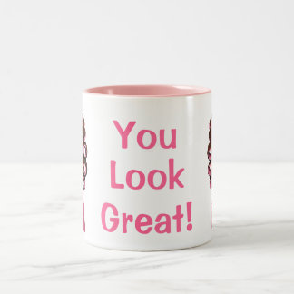 Taza Bicolor Bigudíes que llevan de la mujer