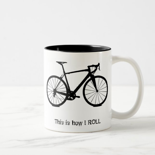 Taza Bicolor Bike bw, éste es cómo RUEDO (Derecha)