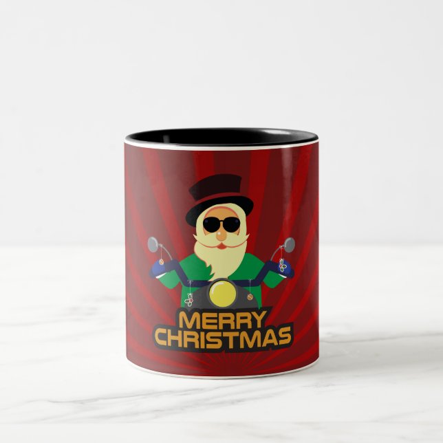 Taza Bicolor Biker Santa Mug (Centro)