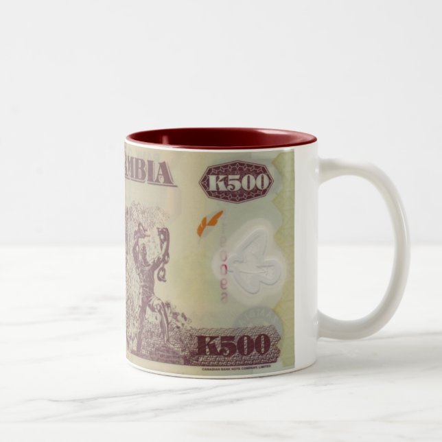 Taza Bicolor Billete de banco de Zambia (Derecha)