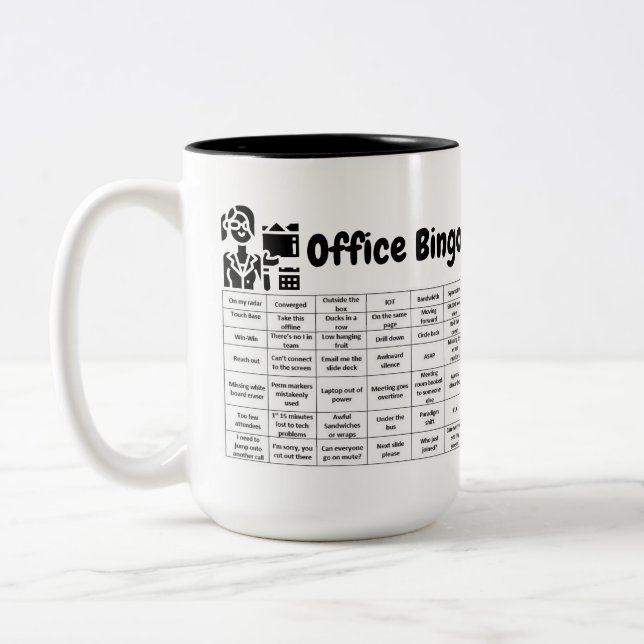 Taza Bicolor Bingo de Office (Izquierda)