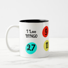 Taza Bicolor BINGO I Love Bingo Mug Fun Coloroso