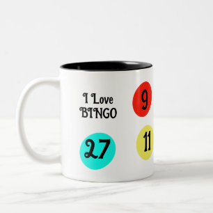 Taza Bicolor BINGO I Love Bingo Mug Fun Coloroso