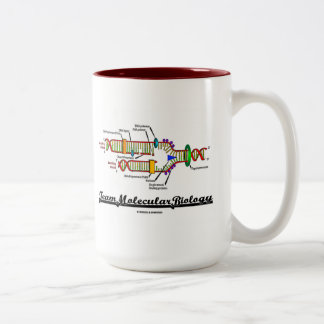Taza Bicolor Biología molecular del equipo (réplica de la DNA)