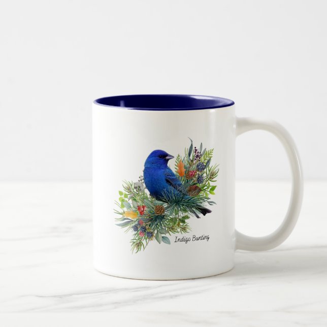 Taza Bicolor Bird Mug Indigo Bunting (Derecha)