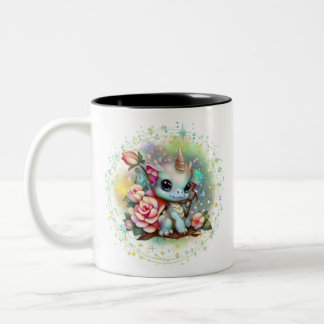 Taza Bicolor Birthstone Octubre Opal Dragon Mug