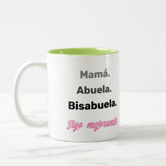 Taza Bicolor Bisabuela Invitación de embarazo