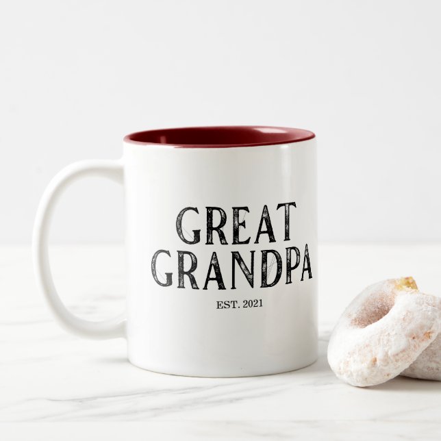 Taza Bicolor Bisabuelo Año de Establecimiento (Con donut)