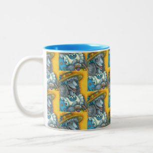 TAZA BICOLOR BISCUITS DE PERRO Y CUBIERTA DE HUEVOS ORIENTALES,