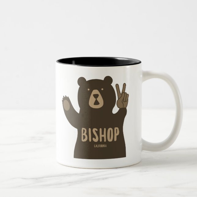 Taza Bicolor Bishop California Peace Bear (Derecha)