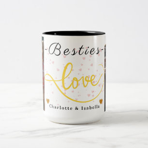 Taza Bicolor Bisties Love Coffee Mug - Cute Best Friends Gift