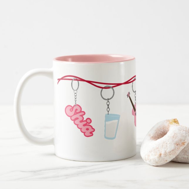 Taza Bicolor BL Starter Pack Mug (Interior Rosa) (Con donut)