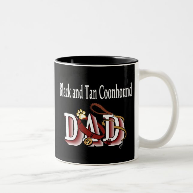 Taza Bicolor Black And Tan Coonhound Dad Mug (Derecha)
