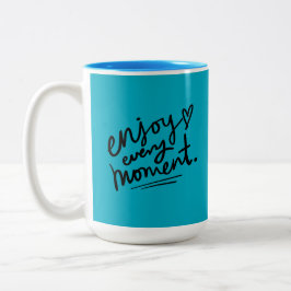 Taza Bicolor Black Blue Simple Motivational Quote Mug