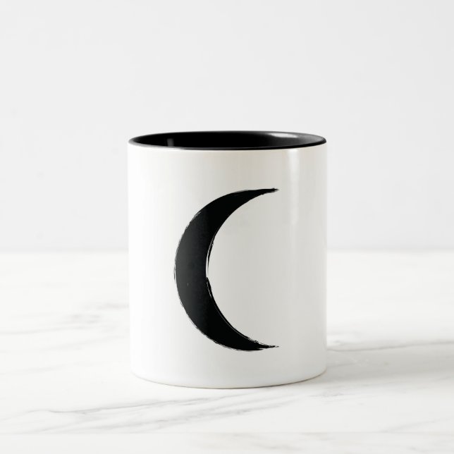 Taza Bicolor Black Crescent Magic Dark Moon Astrología (Centro)