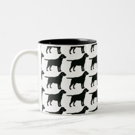 Taza Bicolor Black Lab Dog Mug