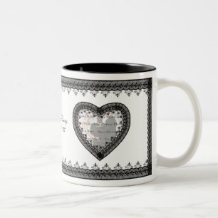 Taza Bicolor Black Lace Mug