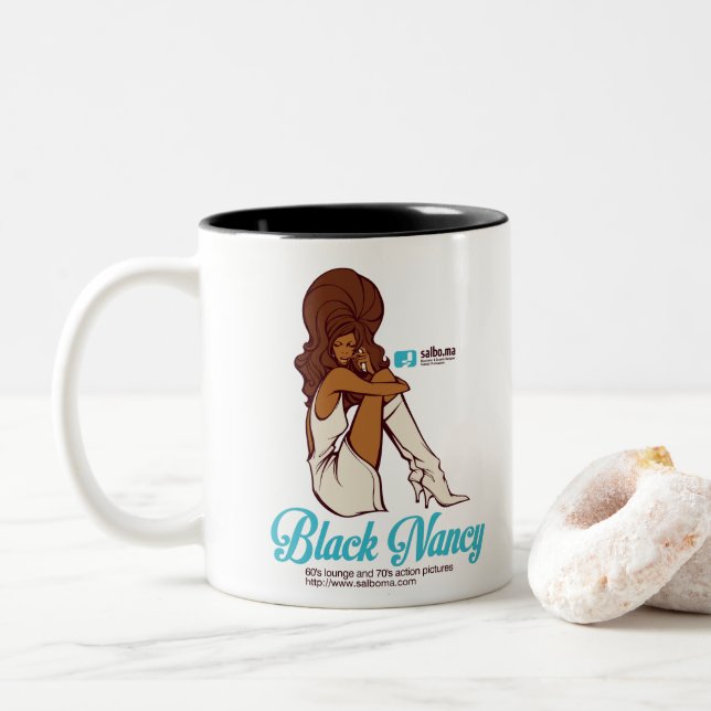 TAZA BICOLOR BLACK NANCY (Con donut)