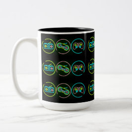 Taza Bicolor Black & Neon Gamer