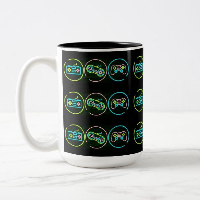 Taza Bicolor Black & Neon Gamer (Izquierda)