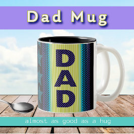 Taza Bicolor Black Purple Blue Green Rad Dad Day