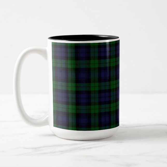Taza Bicolor Black Watch Tartan Plaid (Izquierda)