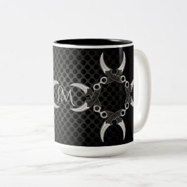 Taza Bicolor Blades curvados monogramados de bordes nítidos