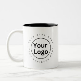 Taza Bicolor Blanco del logotipo comercial simple
