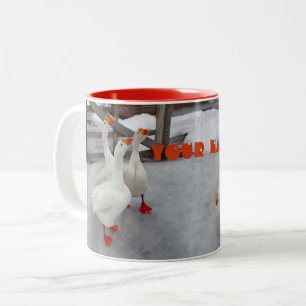Taza Bicolor Blanco geo