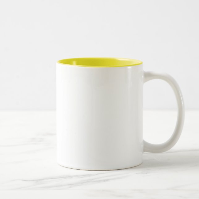 Taza Bicolor Blanco y Amarillo (Derecha)