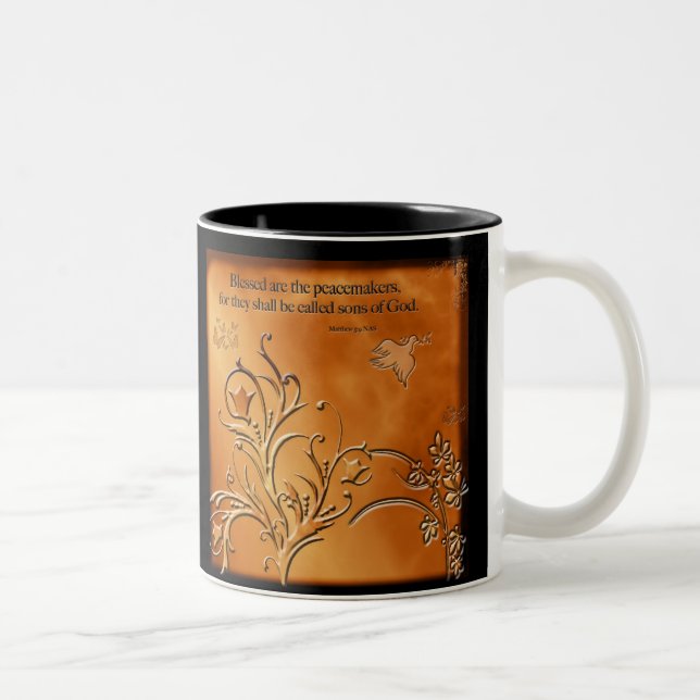Taza Bicolor Blessed es los pacificadores (Derecha)