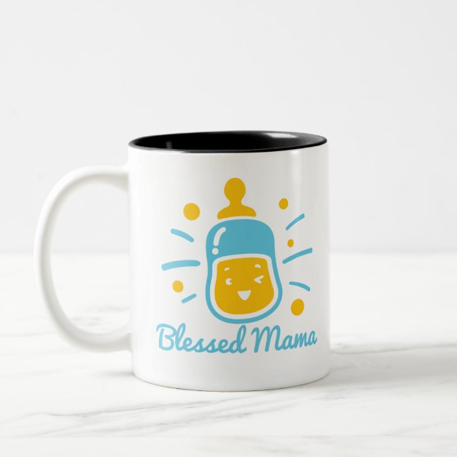 Taza Bicolor Blessed Mama (Izquierda)